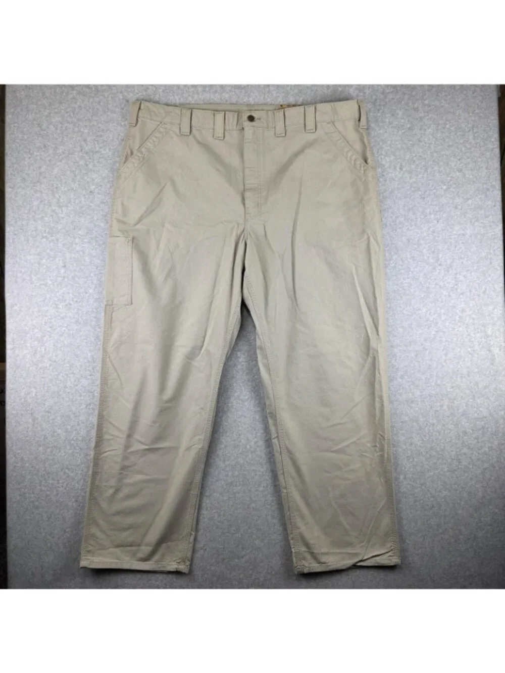 Carhartt Pants Mens 46x32 Beige Original Fit Carpenter Dungaree Work Pants NWT